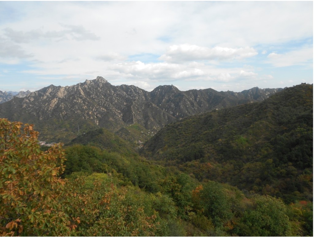 Great Wall Watch Towers along mountain ridge