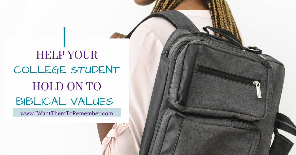 girl with backpack, how to help your college student keep biblical values