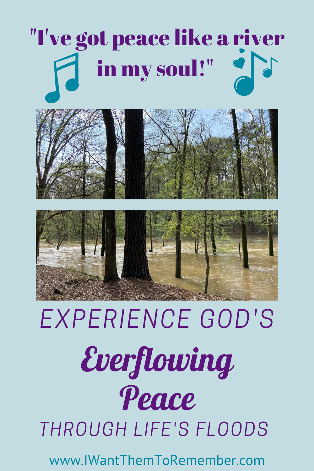 peace like a river with picture of flood