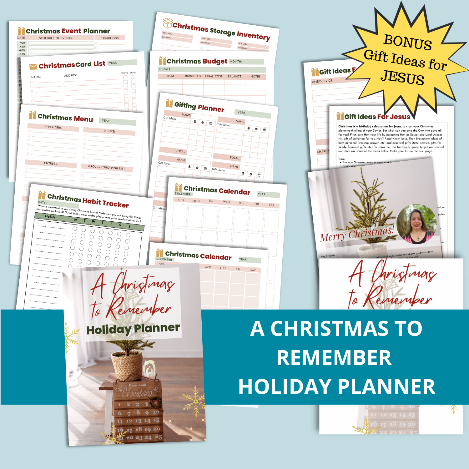 A Christmas to remember Holiday Planner with gift ideas for Jesus